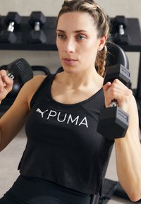 Puma - FIT SKIMMER TANK - Top - black/white Miniatuurafbeelding 1