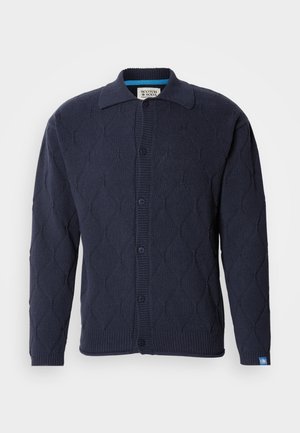 Scotch & Soda OPEN WORK LONG SLEEVE - Casaco de malha - sky captain