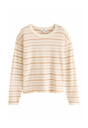 REGULAR FIT - Langærmet T-shirt - ecru marl