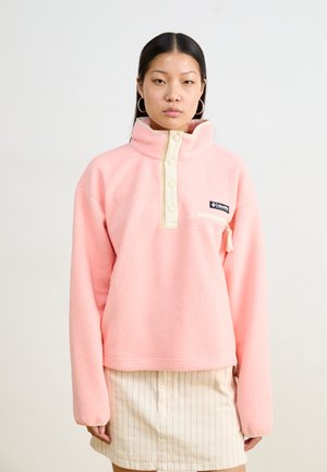 Columbia, HELVETIA CROPPED HALF SNAP - Felpa in pile - pink sand/chalk