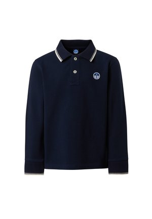 WITH COLLAR LETTERING - Polo - navy blue