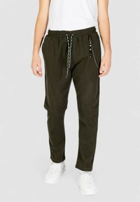 Gianni Lupo DRAWSTRING LOW CROTCH - Pantaloni - olive green