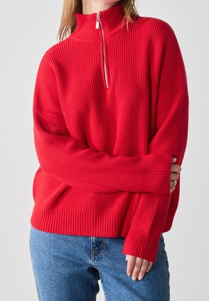 Strickpullover - red