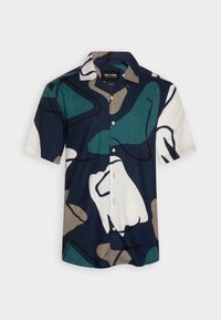 Only & Sons ONSDAB ABSTRACT SLUB - Vapaa-ajan kauluspaita - dark navy