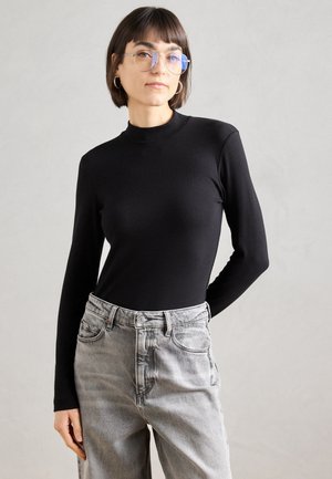 LONG SLEEVE HIGH NECK - Hosszú ujjú felső - black
