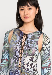 Jaded London VELVET HANKY DRESS WITH LACE UP DETAIL - Vestido de cocktail / Vestido de festa - multi
