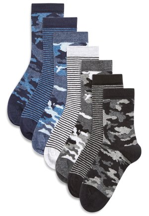 7 PACK - Sokken - blue camouflage stripes