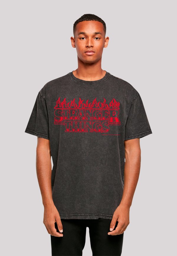 STRANGER THINGS FLAMES NETFLIX TV SERIES - T-Shirt print - schwarz