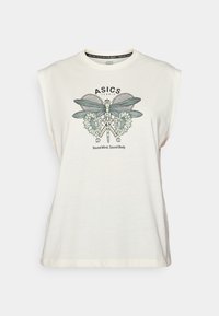 ASICS GAME SEASONAL GRAPHIC TOP - Sports T-shirt - cream
