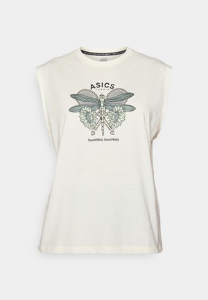 ASICS GAME SEASONAL GRAPHIC TOP - T-skjorte til trening - cream