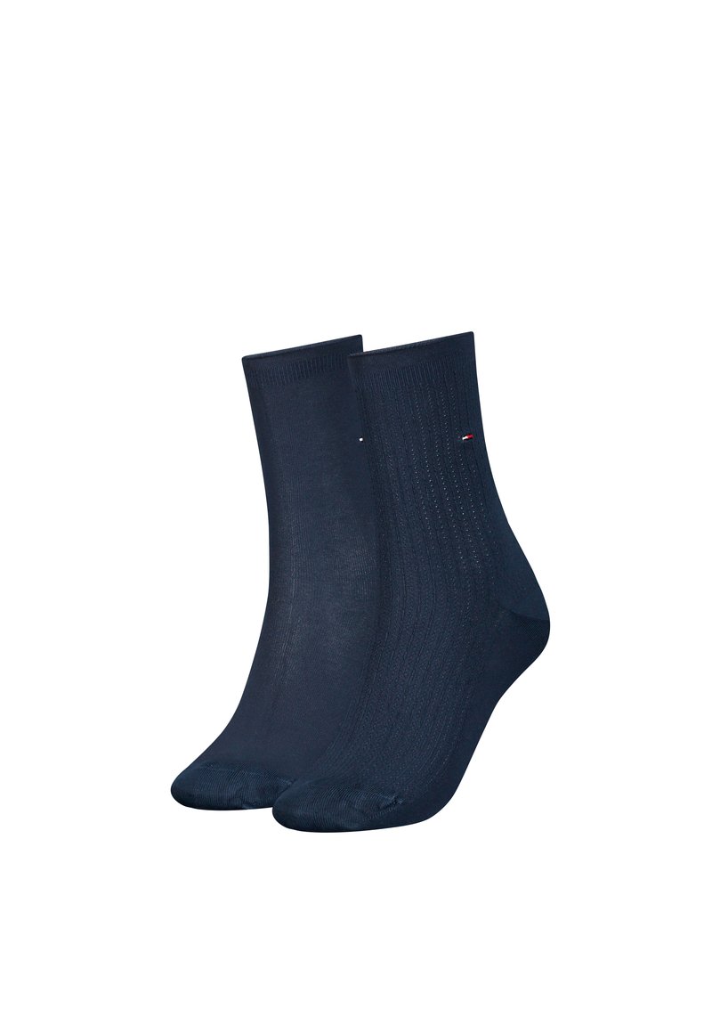Tommy Hilfiger SHINY ROLL 2 PACK - Socks - navy/blue - Zalando.de