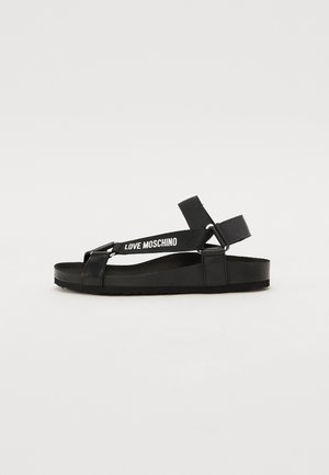 Love Moschino Členkové sandále - black