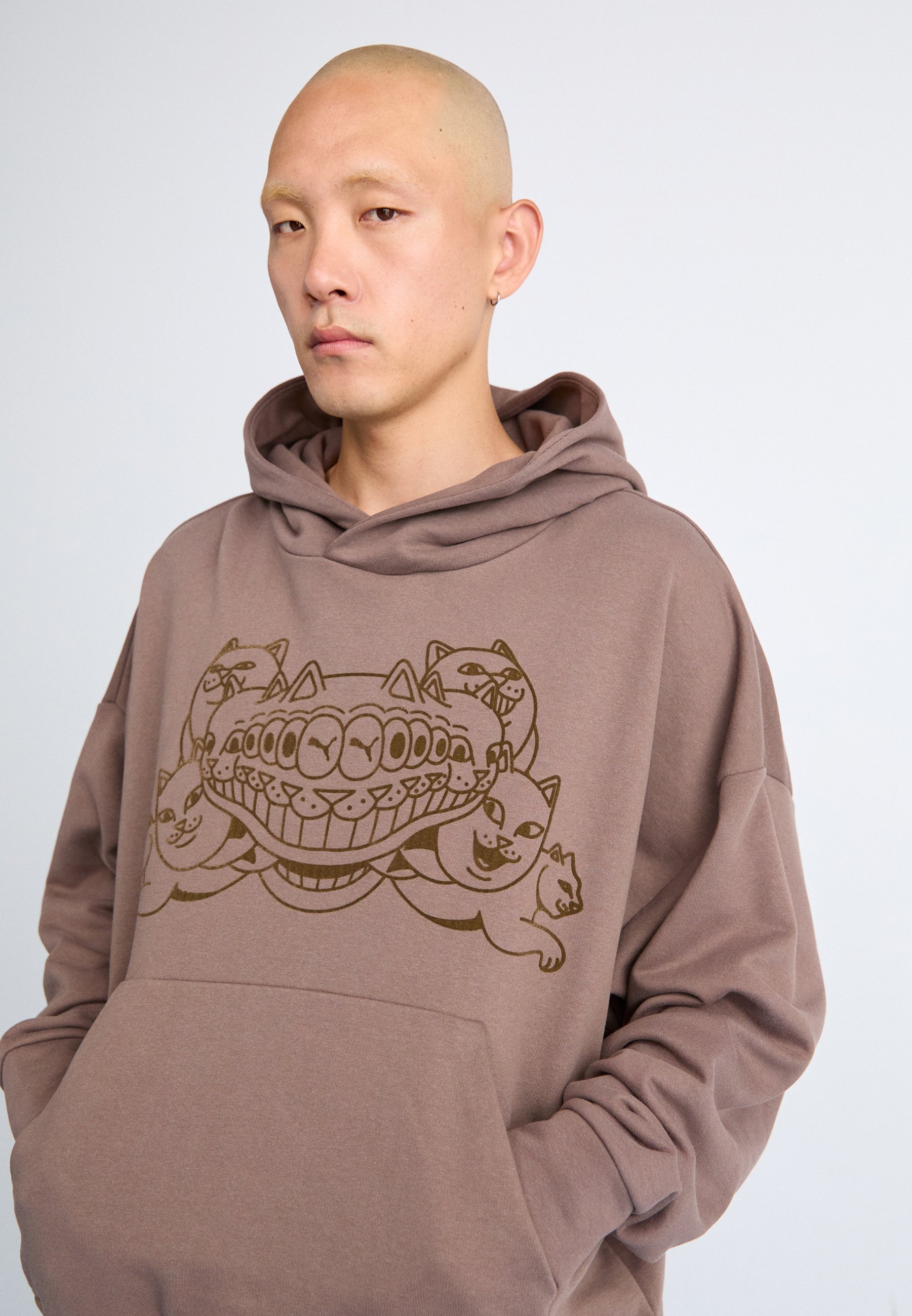 Puma X RIPNDIP BOXY GRAPHIC TR - Jersey con capucha - flat bronze
