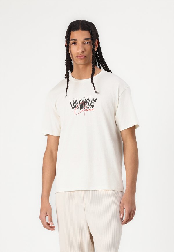 JORLA TEE CREW NECK  - Print T-shirt - egret