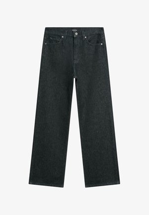 Massimo Dutti, HIGH WAIST WITH FRAYED HEMS - Straight leg jeans - royal blue
