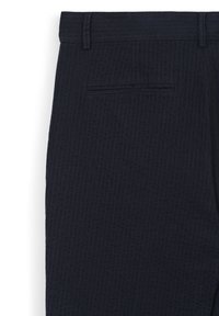 Hosen mit Marine-Muster aus strukturiertem Stoff, ausgestattet mit einem normalen Bund und einer Gesäßtasche mit geradem Nahtverlauf.
