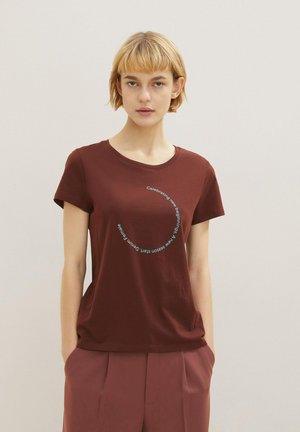 MIT FOTO-PRINT - Print T-shirt - bitter chocolate