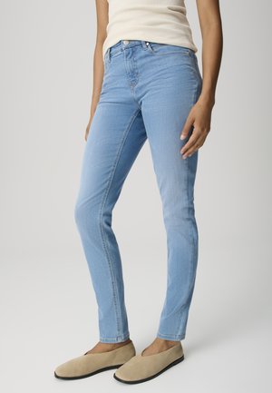 OPUS PANTS, POWERSTRETCH LOW RISE ANKLE SKINNY FIT - Slim fit jeans - light sky blue
