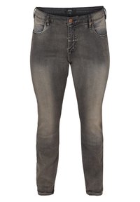 Unselected, dark grey denim