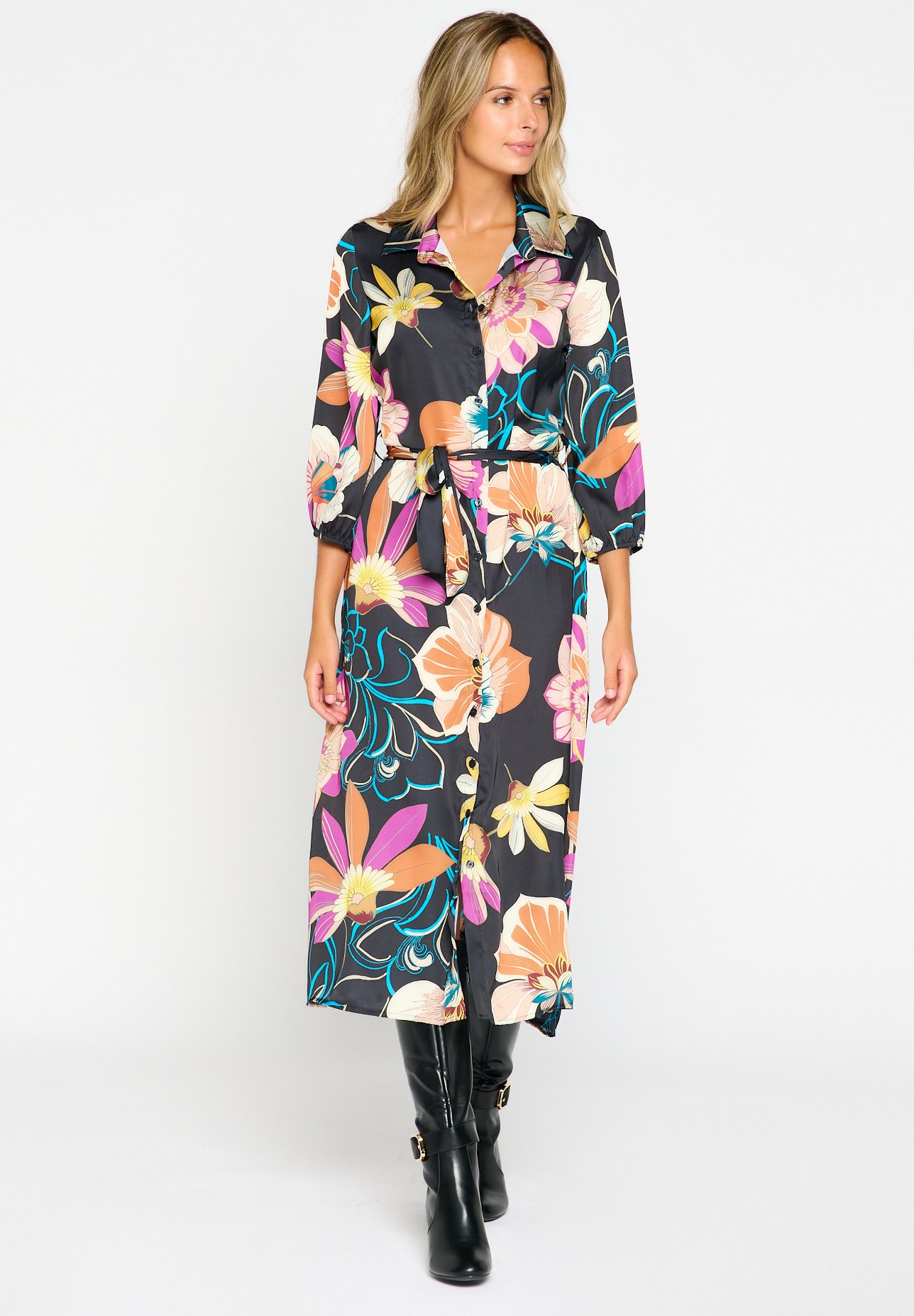 LolaLiza WITH FLOWER PRINT - Blousejurk - multi-coloured/meerkleurig -  Zalando.nl