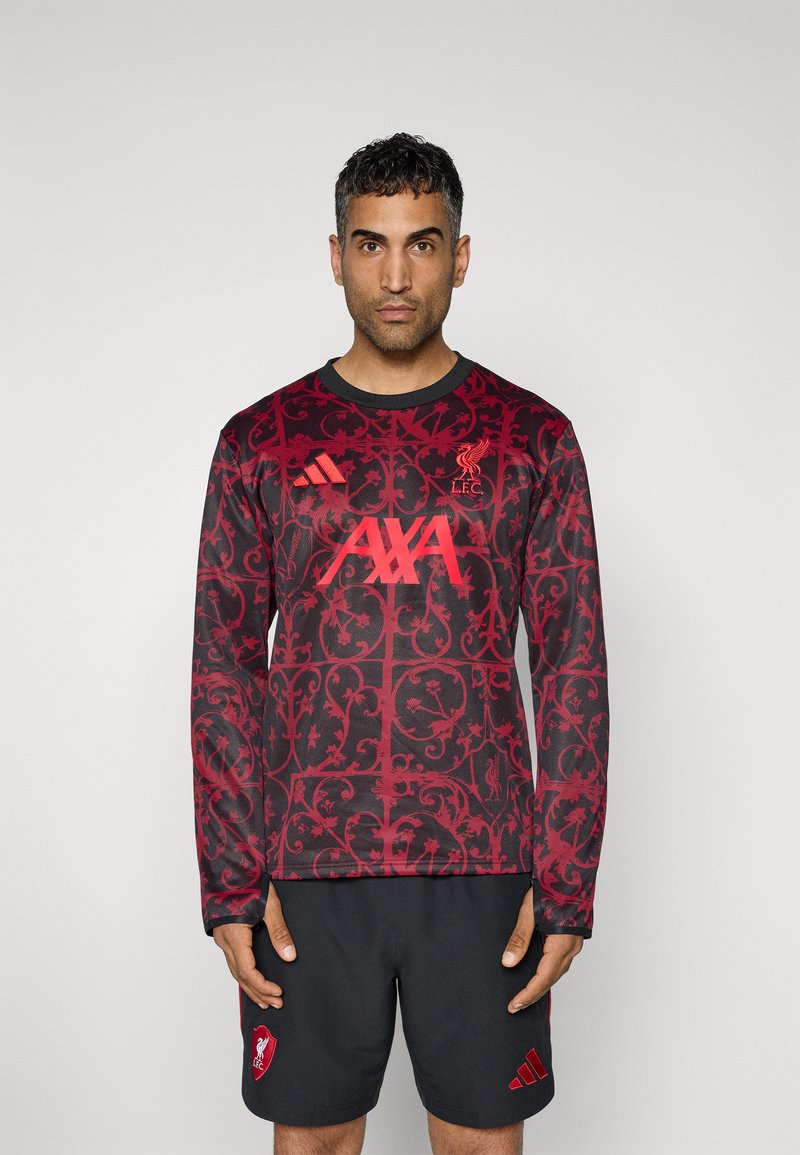 adidas Performance LIVERPOOL FC WARMUP TOP - Article de supporter d'équipe de club - black/pure ruby