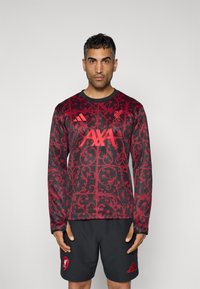 adidas Performance LIVERPOOL FC 25/26 PRE MATCH WARM TOP - Club wear - black/pure ruby