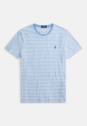 CUSTOM SLIM FIT STRIPED JERSEY 
 - Marškinėliai su spaudiniu - bristol blue/white