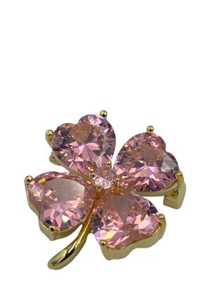 FOUR-LEAF CLOVER - Brosche - rosa/gold