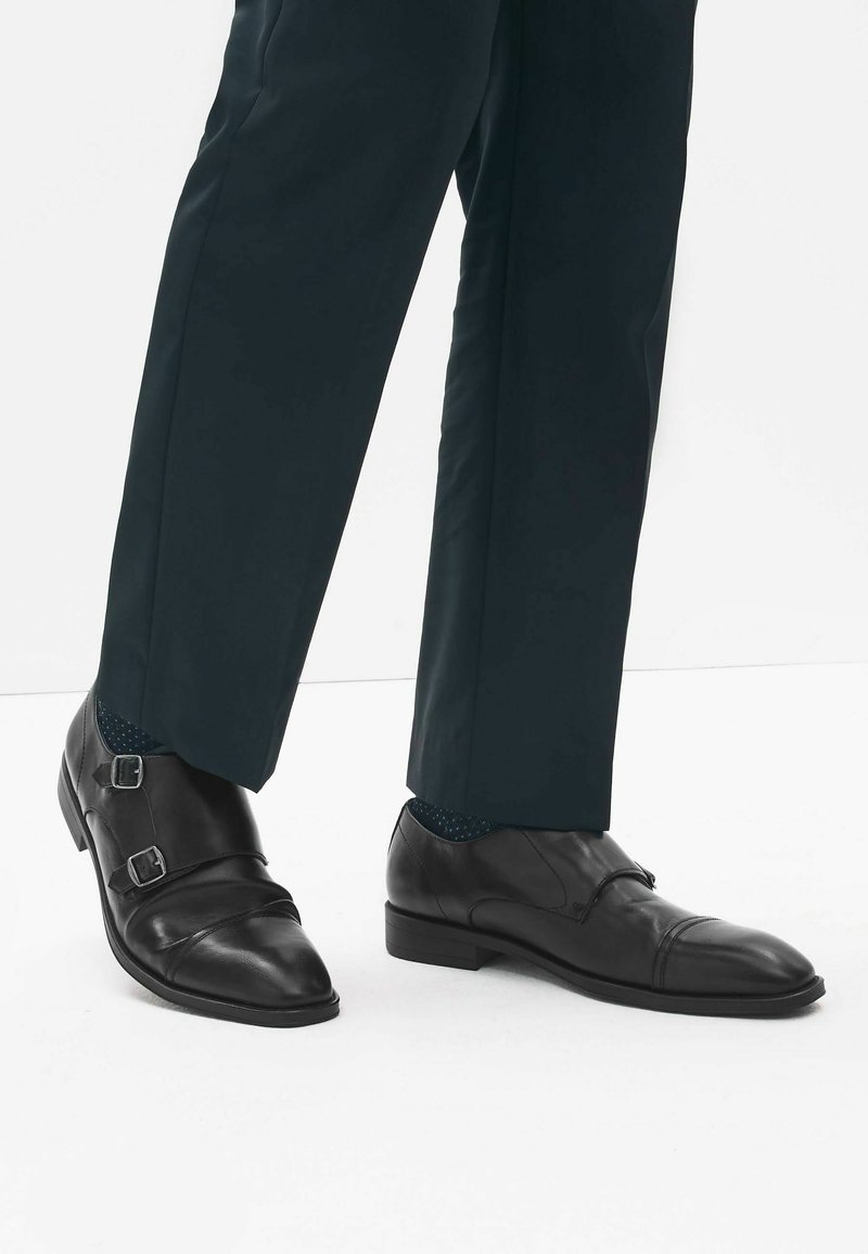 Next DOUBLE MONK TOE CAP SHOES - Business-Slipper - black