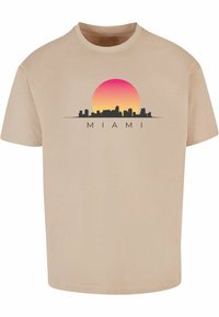 Merchcode MIAMI HEAVY BY102 - Apdrukāts T-krekls - wet sand