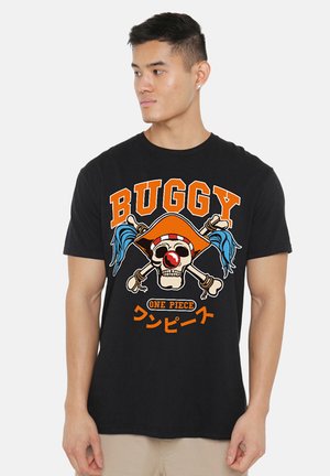 NETFLIX, ONE PIECE BUGGY COLLEGIC SKULL - Print T-shirt - black