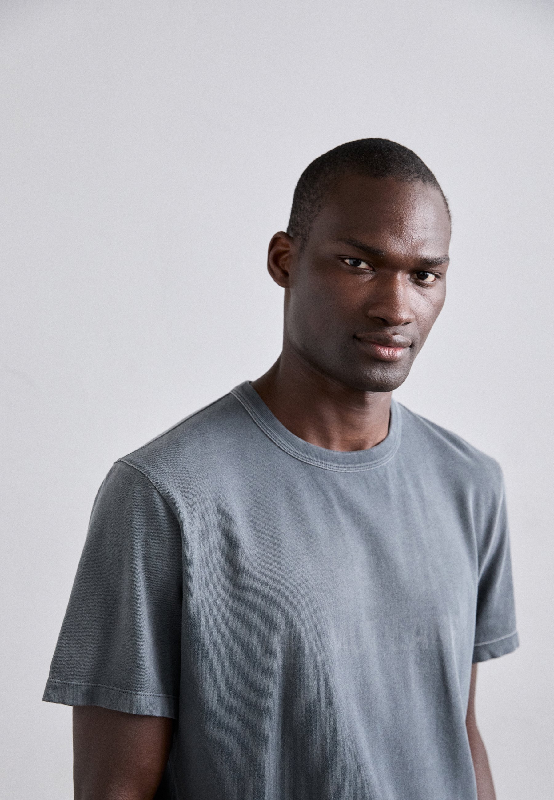 Helmut Lang LAZER TEE - Print T-shirt - steel grey/dark grey