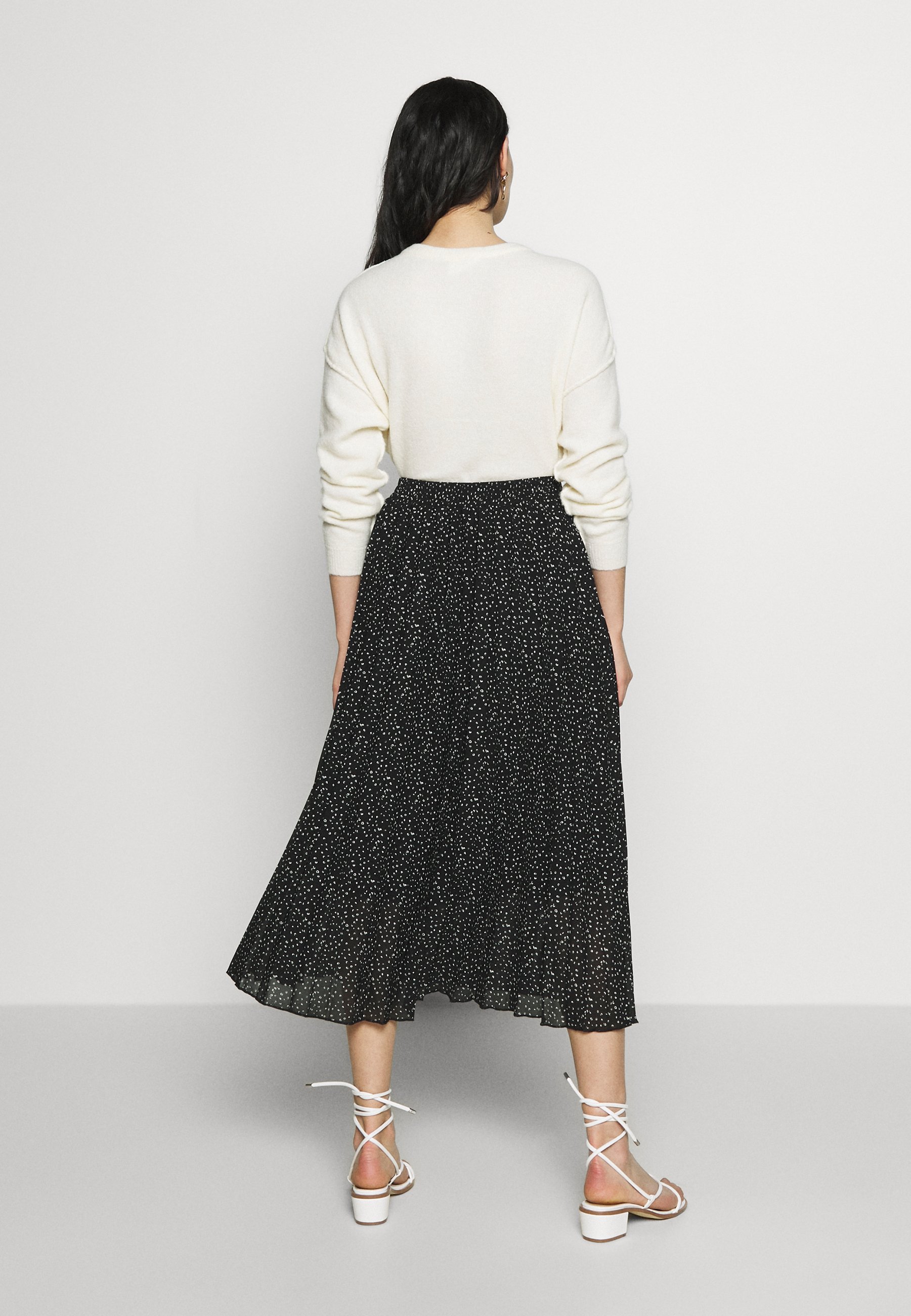 Dorothy Perkins SQUIGGLE PRINT PLEAT MIDI SKIRT A line Dorothy Perkins SPOT PLEAT MIDI SKIRT - A-line skjørt - blue