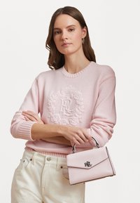 CROSSHATCH LEATHER SMALL FARRAH SATCHEL - Torbica - hint of pink