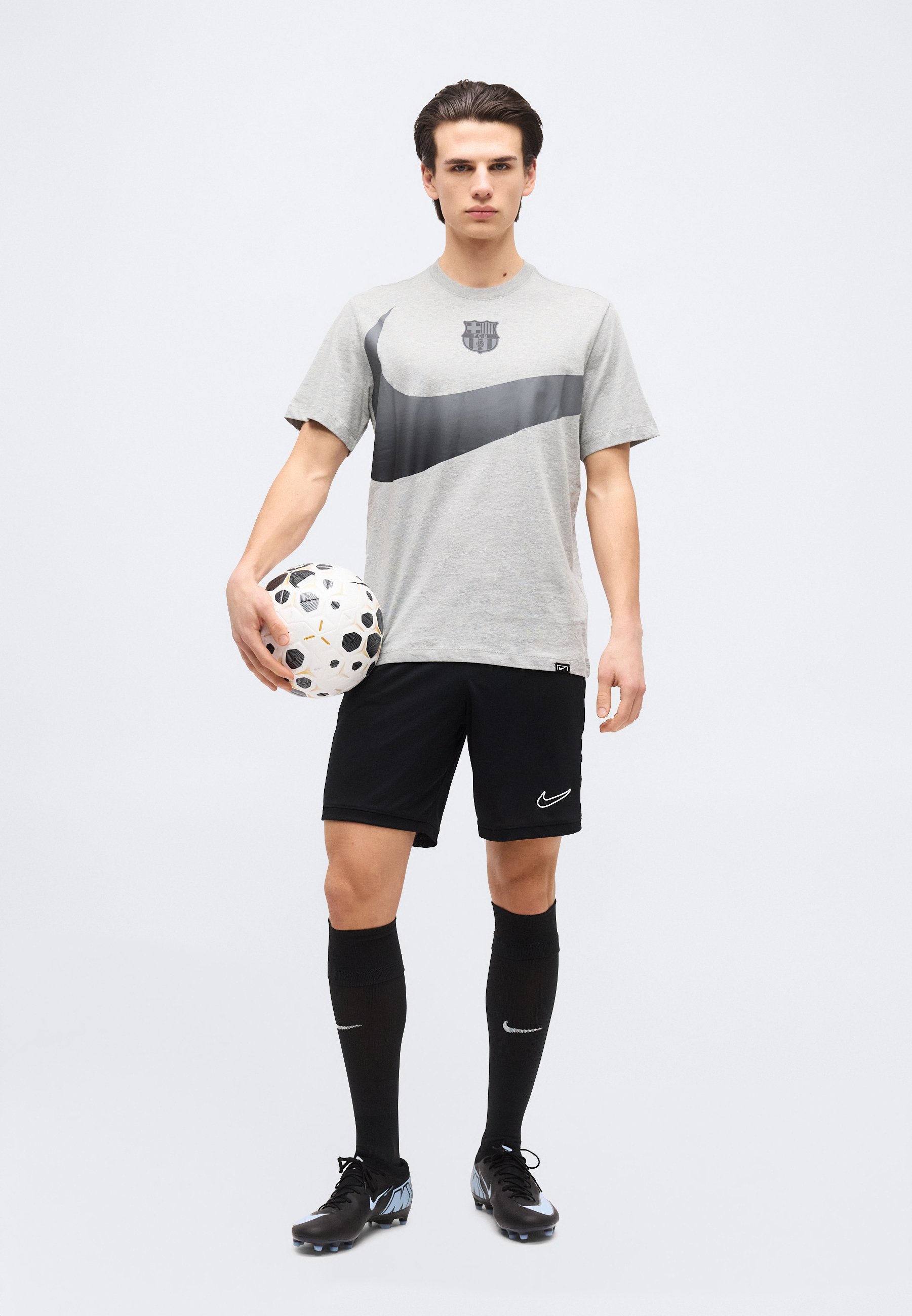 Nike Performance FC BARCELONA TEE - Club wear - dark grey heather