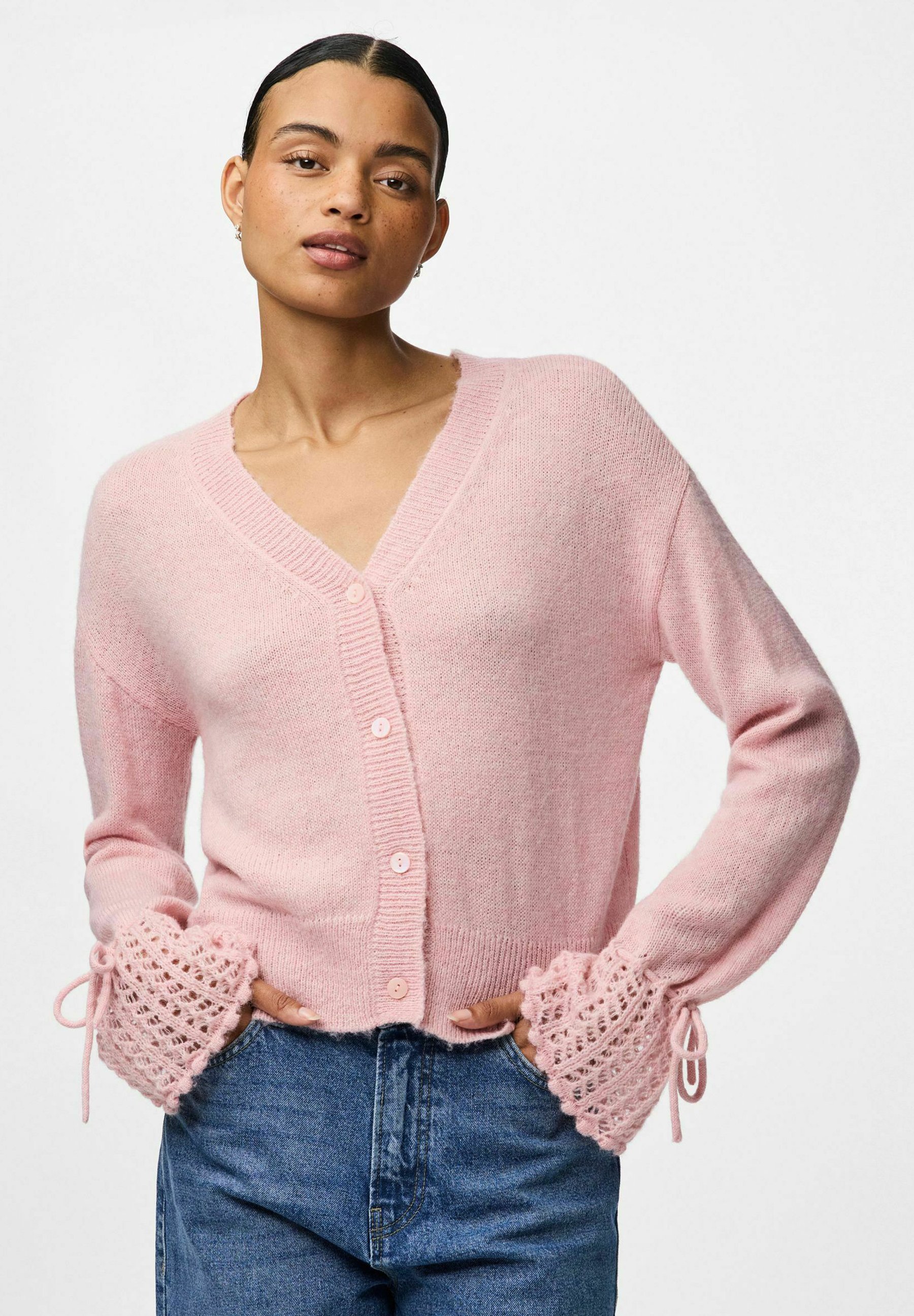 Shannon tulle knit tops ♡ pink Pieces Knitted PCSMILLA - Cardigan - pink tulle/pink - Zalando.co.uk