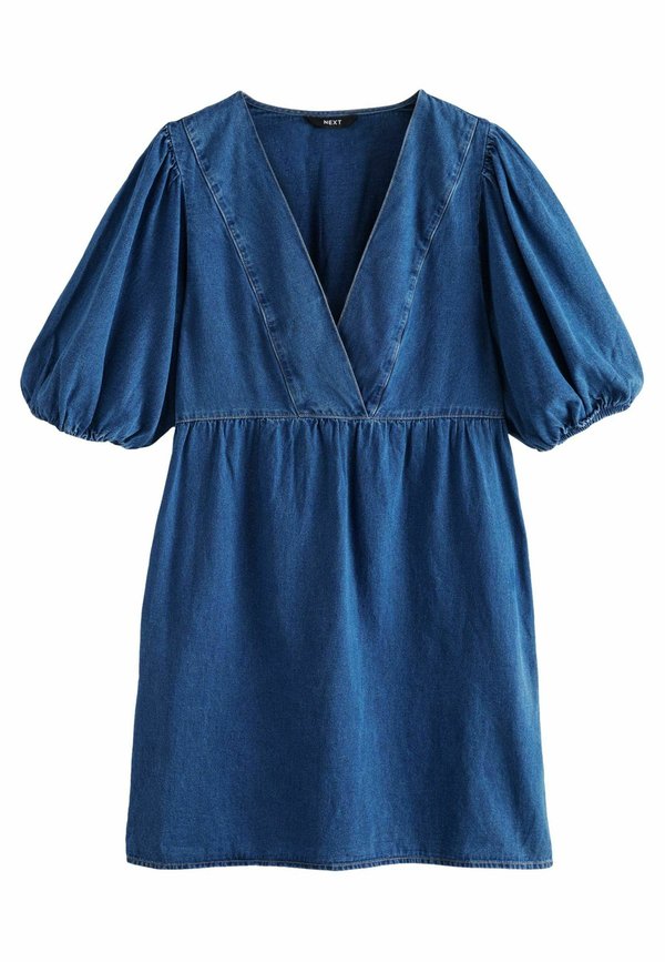 REGULAR FIT PUFF SLEEVE - Jeanskleid