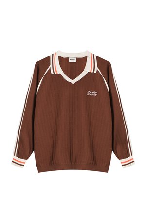 Kaotiko RETRO SPORT SOCIETY - Pulover - brown
