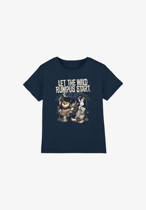 Cotton Soul, WHERE THE WILD THINGS ARE/WILD RUMPUS UNISEX - Print T-shirt - dark blue