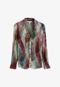 Unselected, green multi feather print