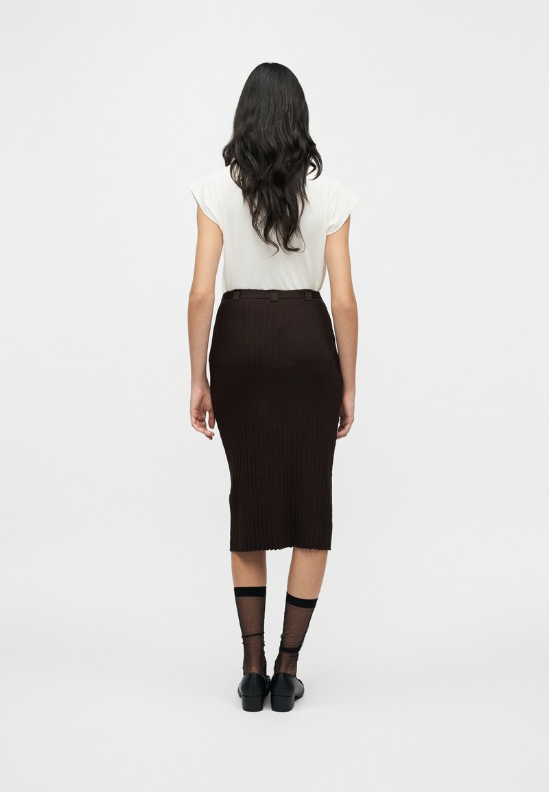 Jupe Crayon Marron Firetrap - Taille 34 (tour De Taille) - Longueur 32 Pouces - Occasion Très Bon état - Coton/élasthanne