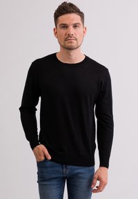 CASH-MERE RUNDHALS  - Maglione - schwarz