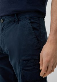 Cargotasche-Shorts Navy Blau – Baumwolle, Mit Vielen Taschen, Größe 30