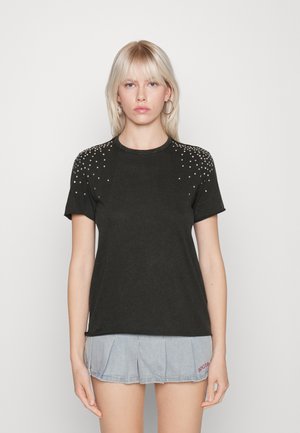 ONLLUCY STUDS BOX - Print T-shirt - black