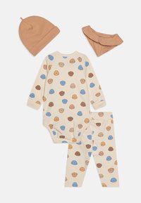 Lindex SET 4 PCS WRAP - Kootud müts - light beige