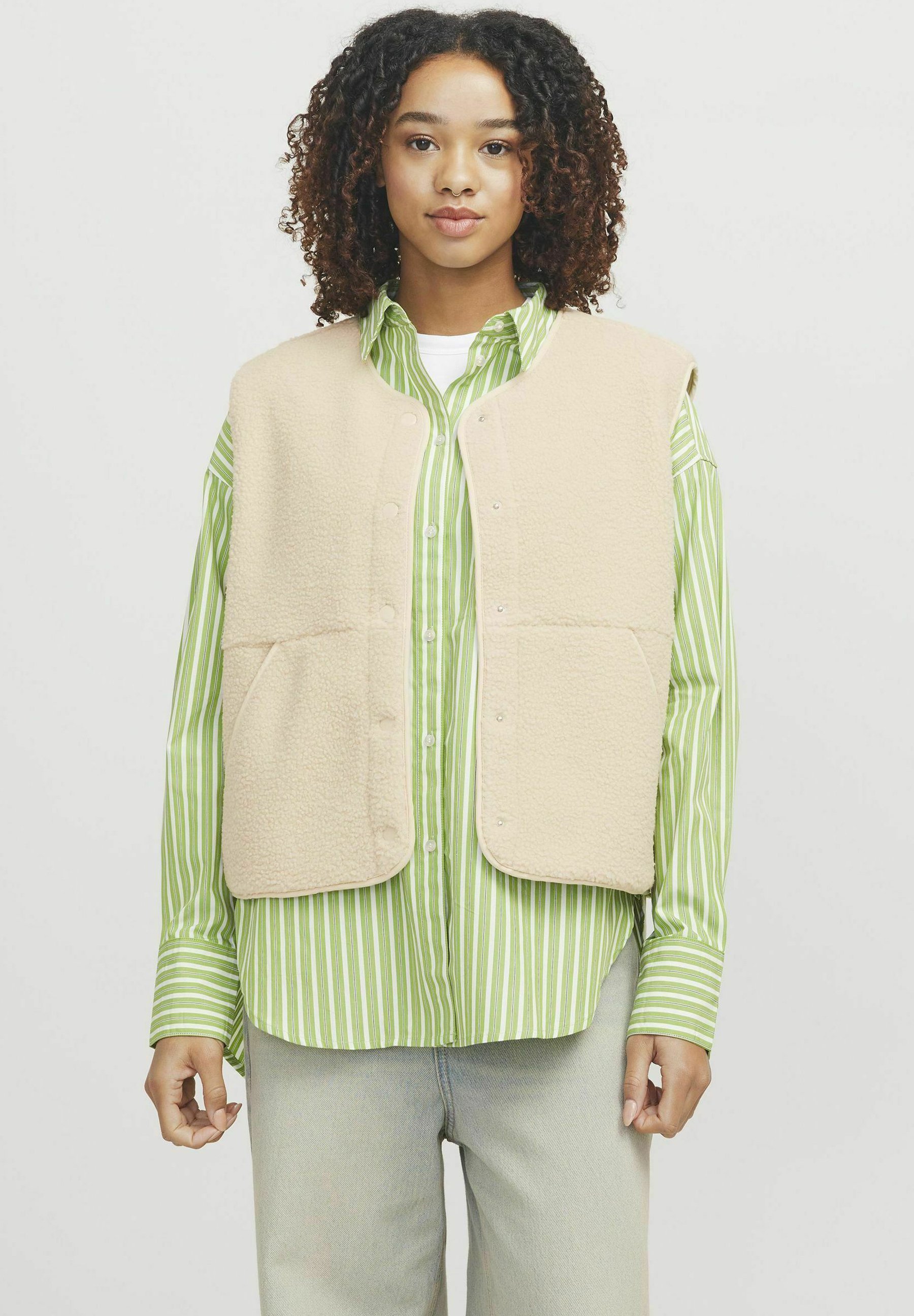 JJXX JXVERA - Waistcoat - fog/beige - Zalando