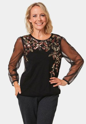 Bluse - black / copper / gold-coloured / patterned