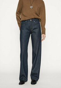 Massimo Dutti - MID-RISE WIDE-LEG - Jean flare - mottled dark blue Image miniature 1