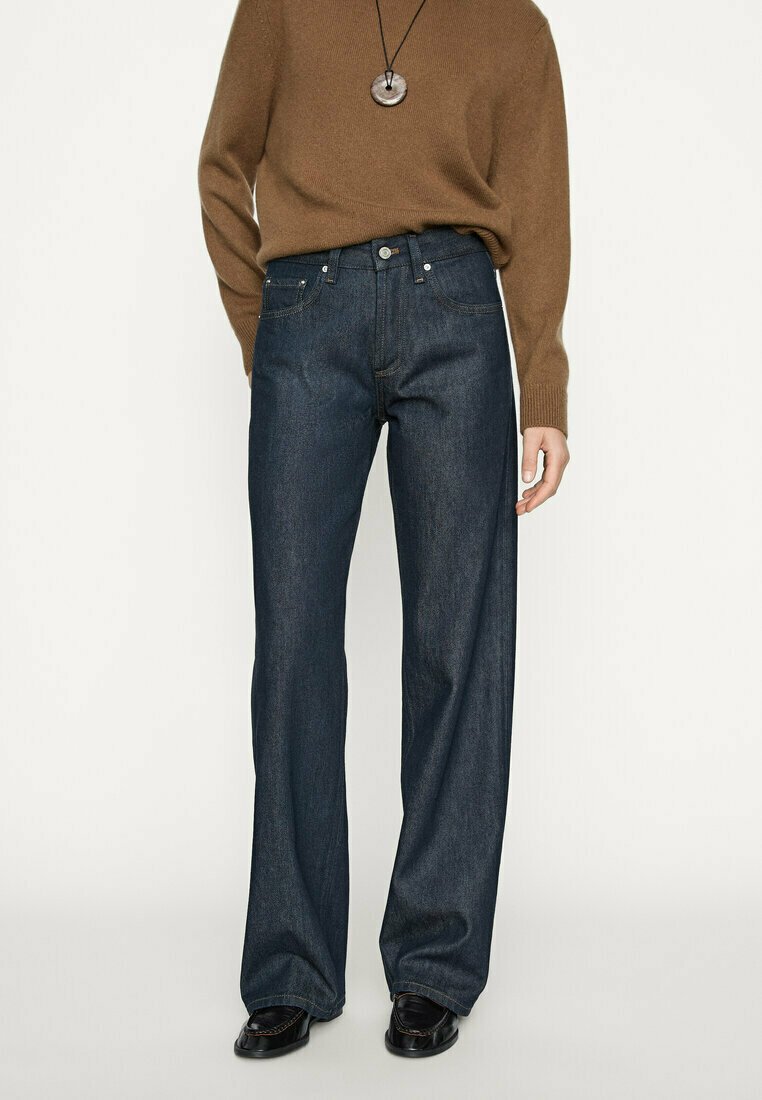 Massimo Dutti - MID-RISE WIDE-LEG - Jean flare - mottled dark blue, Agrandir