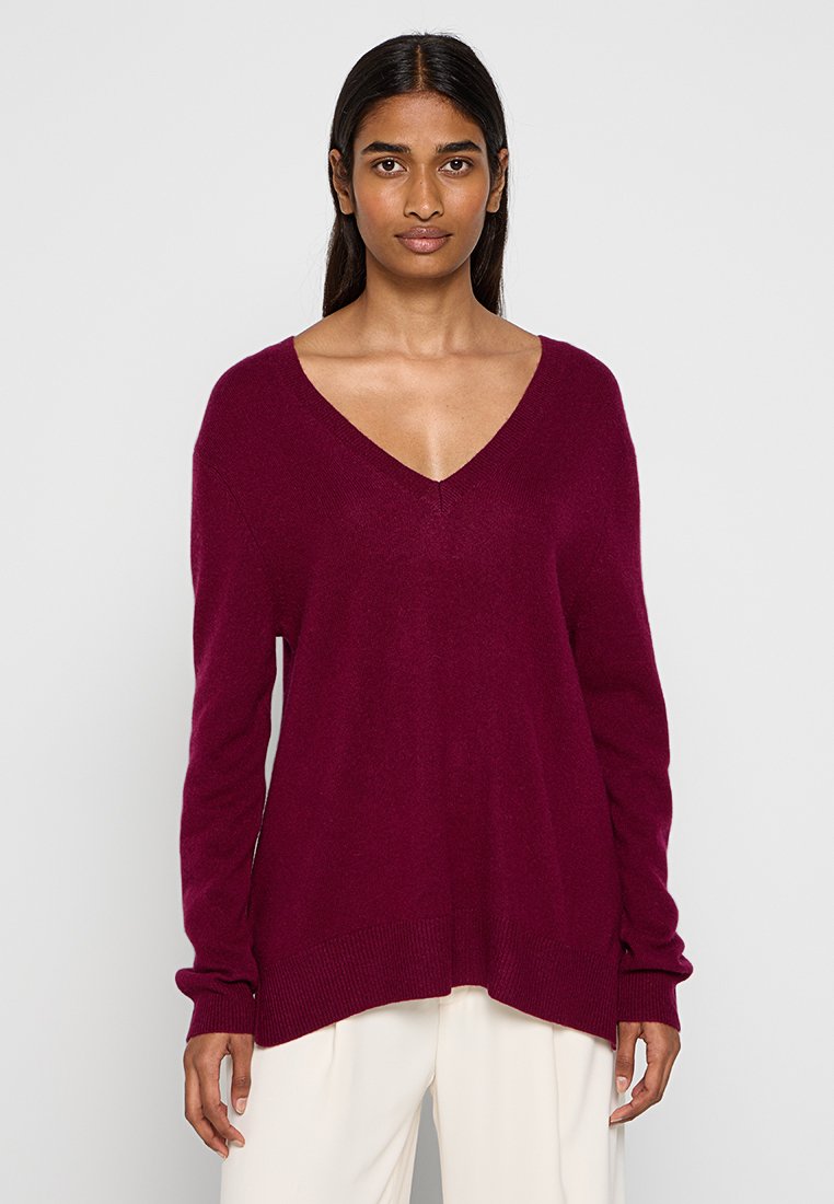 Just Cashmere Trui bordeauxrood